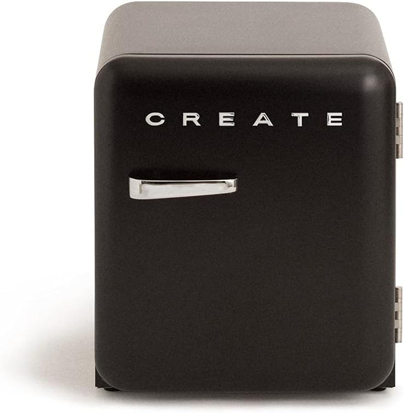 / RETRO FRIDGE 50 Silver/Réfrigérateur Noir Avec Poignée Argent/Pratique Et Fonctionnel, Matériaux Résistants