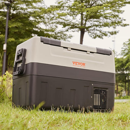 Glacière Électrique Portable De 45 L Réfrigérateur De Voiture Portable 12/24 V CC 100-240 V CA Frigo Voiture Double Zone 0,6 Kw.H -20 °C À 10 °C Réglable Congélateur Pour Camion Bateau Camping