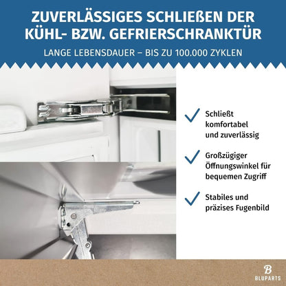 Lot De Charnières De Porte Inférieures Comme AEG 4055504197 Pour Réfrigérateur