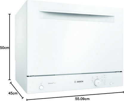 SKS51E32EU - Lave-Vaisselle Compact Série 2 - Pose-Libre, 55 Cm - 6 Couverts - 5 Programmes - Moteur Ecosilence Drive - Blanc