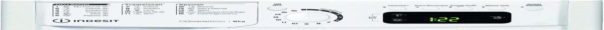 Indesit EWE 81283 W IT N, Machine À Laver À Montage Avant, 8 KG, 1200 TR/MIN, D