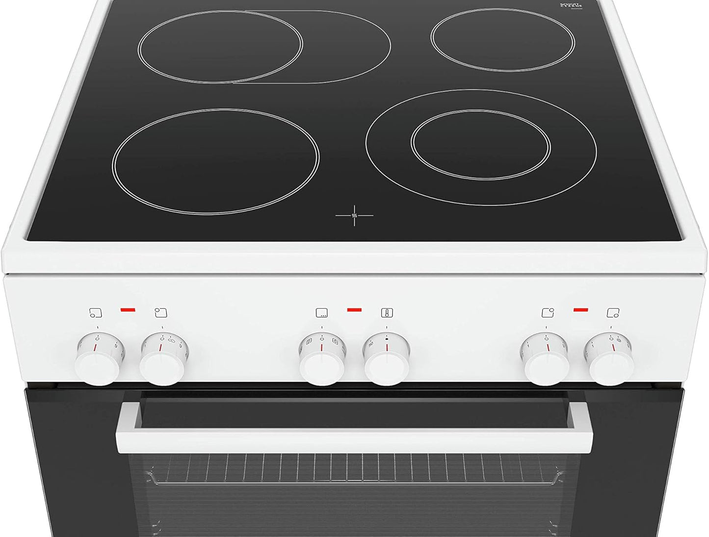 HKA090220 Four Et Cuisinière Blanc Céramique a - Fours Et Cuisinières (Cuisinière, Blanc, Rotatif, Blanc, Devant, Céramique)