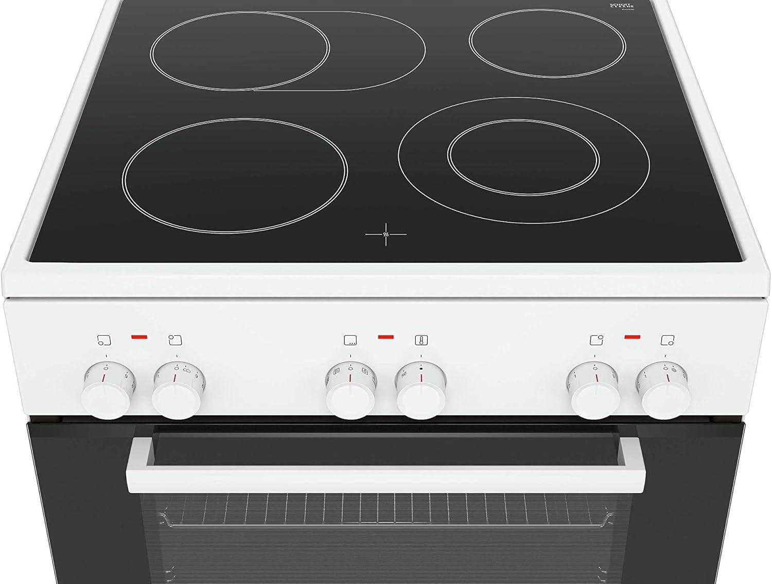 HKA090220 Four Et Cuisinière Blanc Céramique a - Fours Et Cuisinières (Cuisinière, Blanc, Rotatif, Blanc, Devant, Céramique)