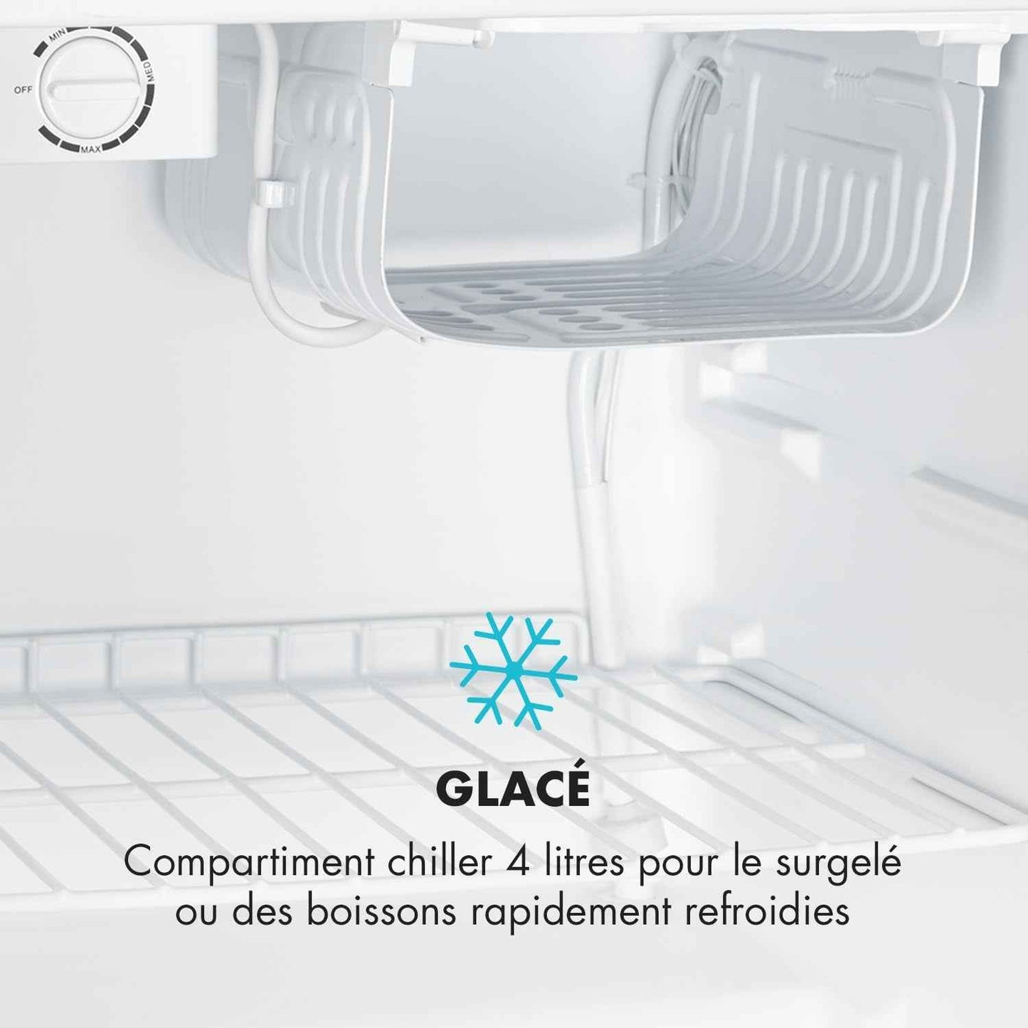 KLARSTEIN Cool Kid - Réfrigérateur À Boissons, Mini-Réfrigérateur, Mini-Bar, 66 Litres, Classe D'Efficacité Énergétique E, 109 Kwh/An, Sur Pied, 45X63X51 Cm (Lxhxp), 42Db, Gris Argent