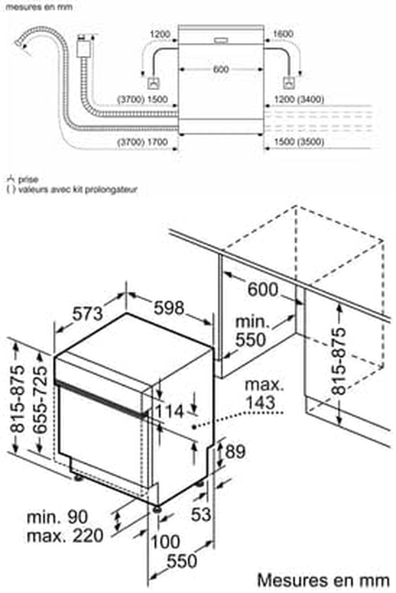 SMI4HTW31E - Série 4 - Lave-Vaisselle Encastrable - 60Cm - 12 Couverts - 46 Db - Blanc