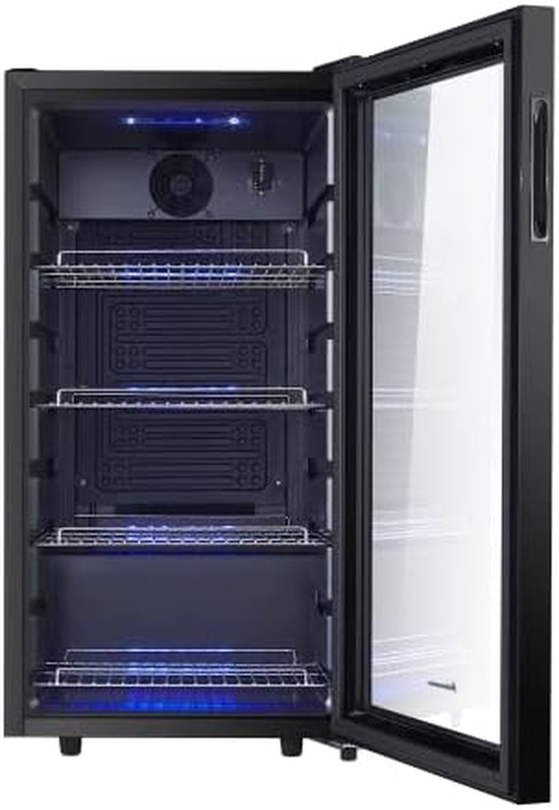 Réfrigérateur À Boissons KRC-86GE Avec Panneau De Commande Tactile, Zone De Refroidissement 3-18°C, Réfrigérateur À Bouteilles 86 Litres, Éclairage Intérieur LED Bleu, 41 Db