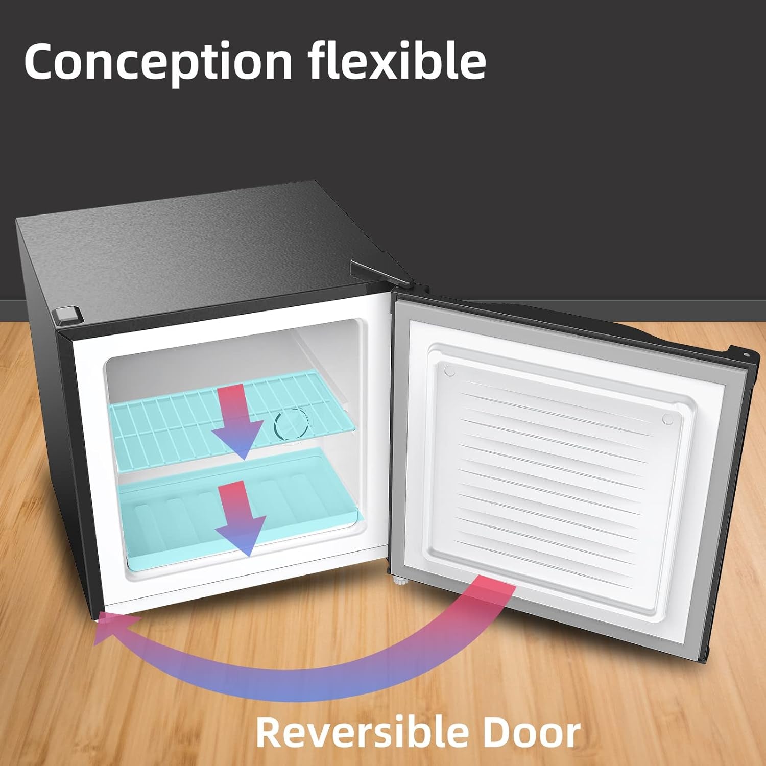 CSD31D4E, 2 En 1, Double Usage En Mode Mini Réfrigérateur Ou Congélateur 31L, Congélation 4 Étoiles, Silencieux, Porte Réversible, Thermostat Réglable