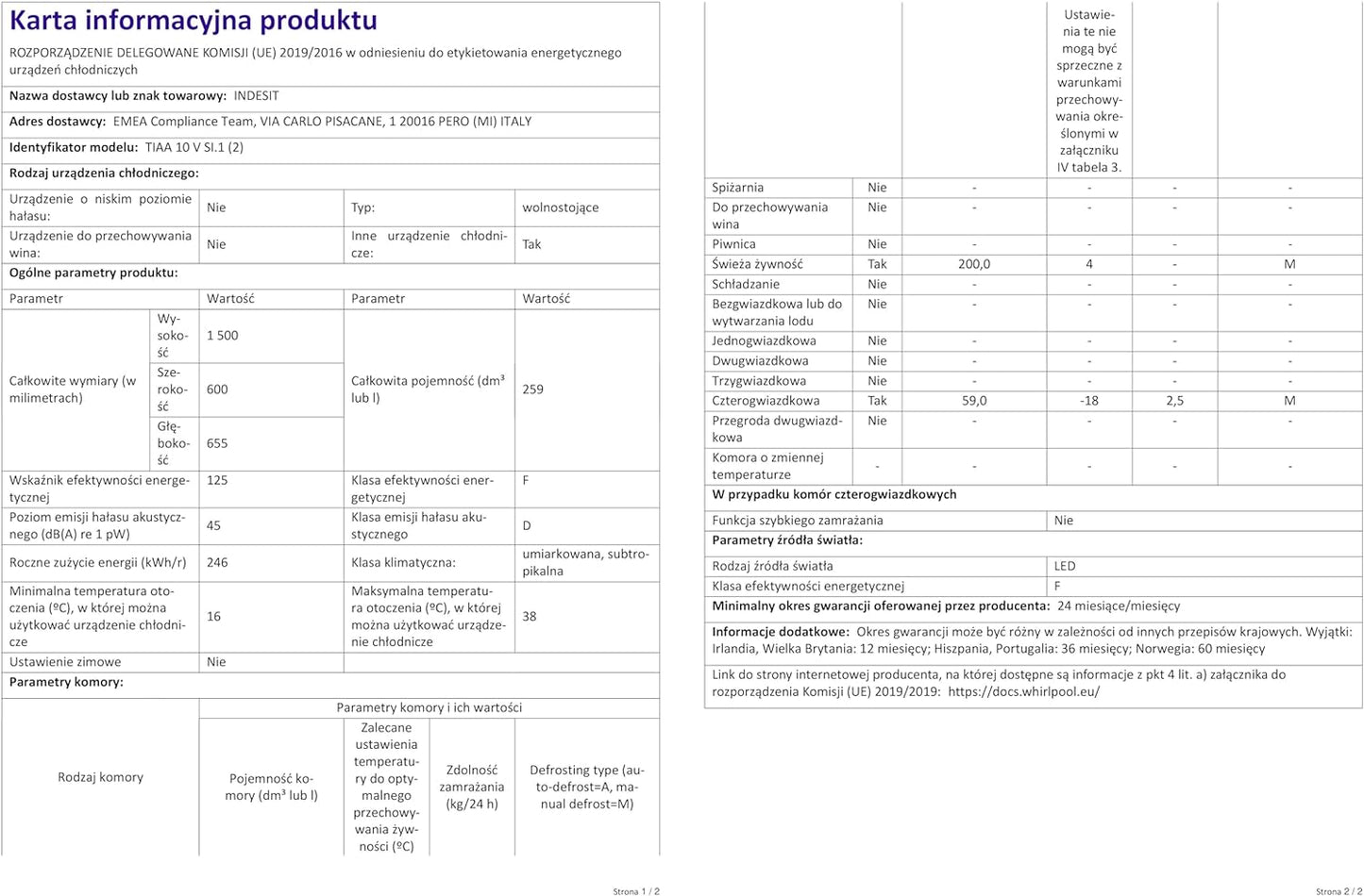 Indesit TIAA 10 V SI Autonome 251L A+ Acier Inoxydable - Réfrigérateurs-Congélateurs (251 L, N-ST, 2 Kg/24H, A+, Nouvelle Zone Compartiment, Acier Inoxydable)