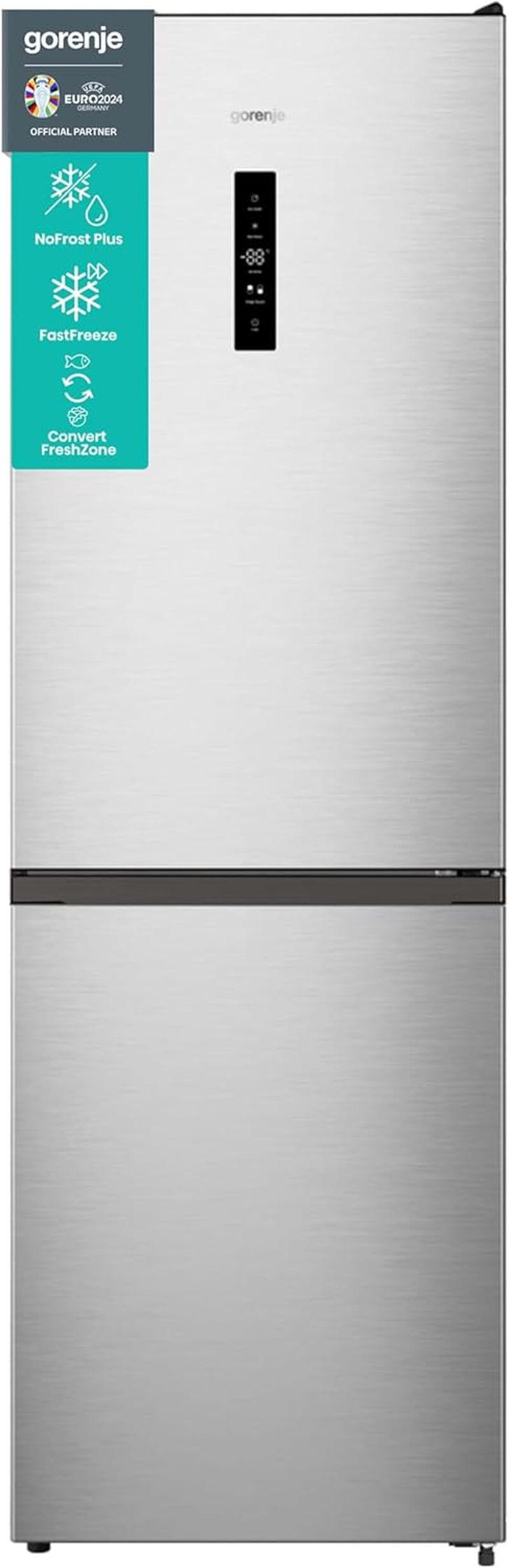 N619EAXL4 Réfrigérateur-Congélateur Autoportante 304 L E Acier Inoxydable