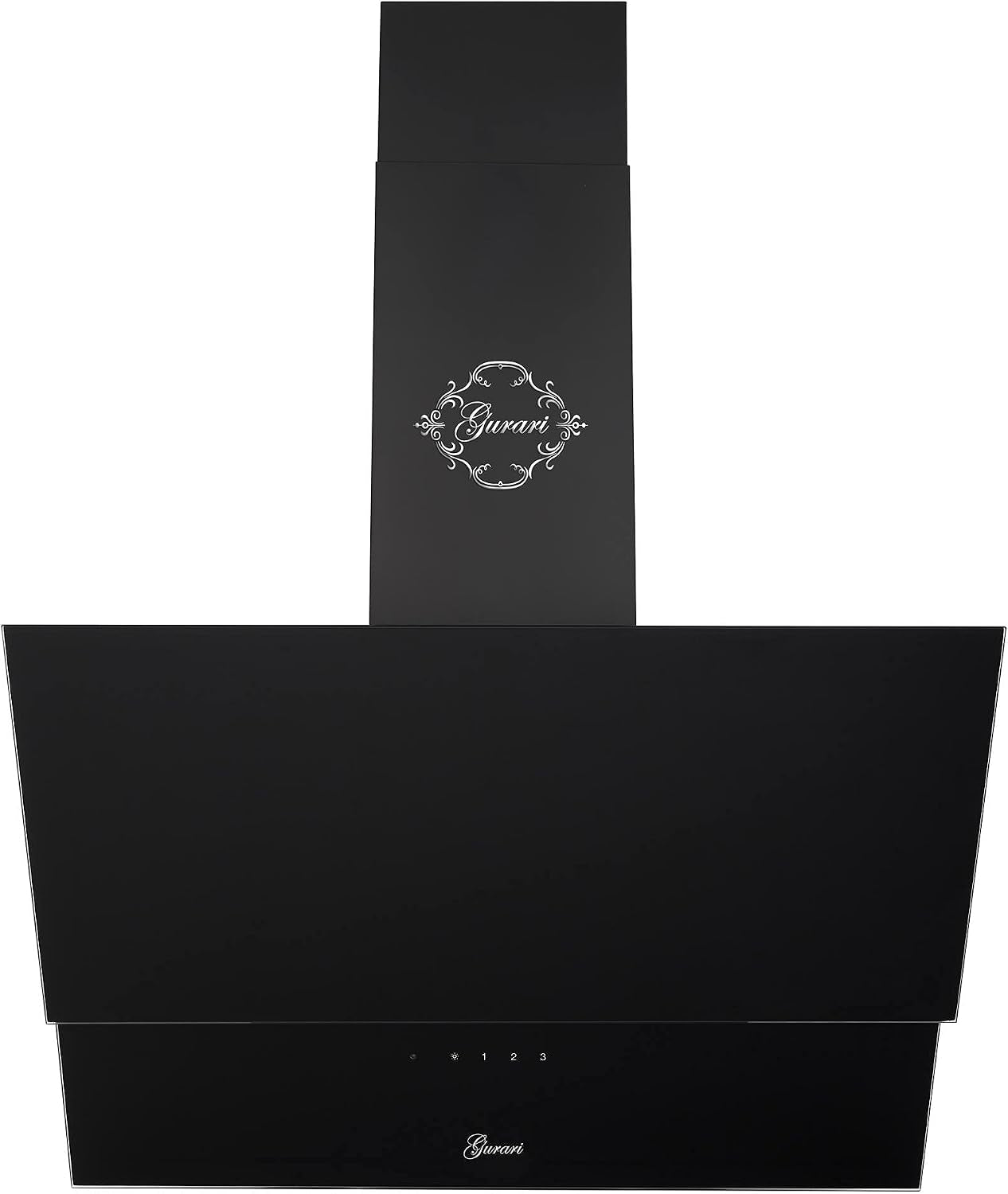 GCH D 268.6 BL Prime, Hotte Murale 60 Cm, Verre Noir, 1000M³/H, Télécommande, Tuyau Inclus