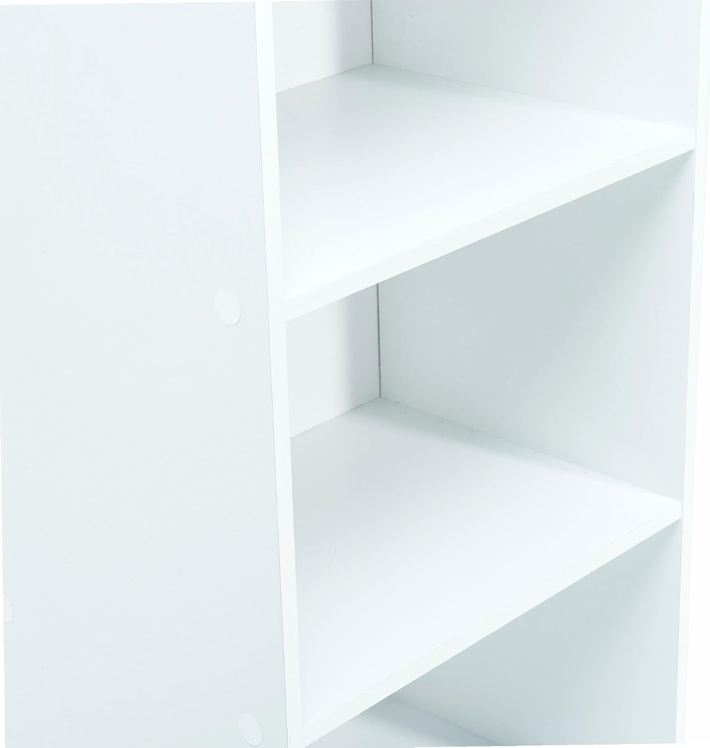 Meuble Blanc De Rangement - 3 Niches - Panneaux De Bois MDF - 80 X 40 X 29 Cm - Livré En Kit Avec Plan De Montage -