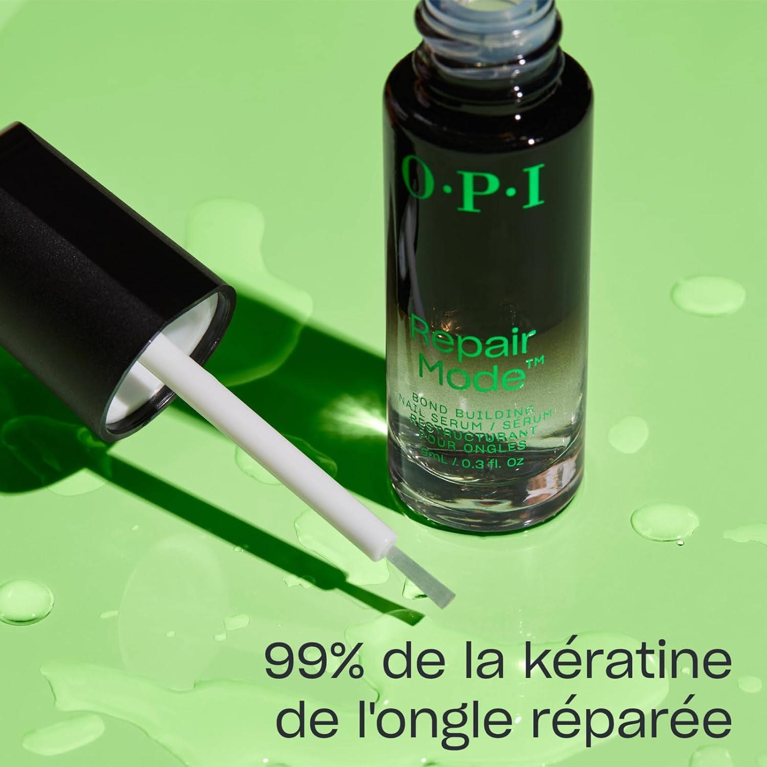 OPI Repair Mode - Sérum Restructurant Pour Les Ongles Fragiles & Endommagés - Formule Vegan - Agit En Profondeur Pour Réparer La Kératine Naturelle Des Ongles - 9Ml Blanc