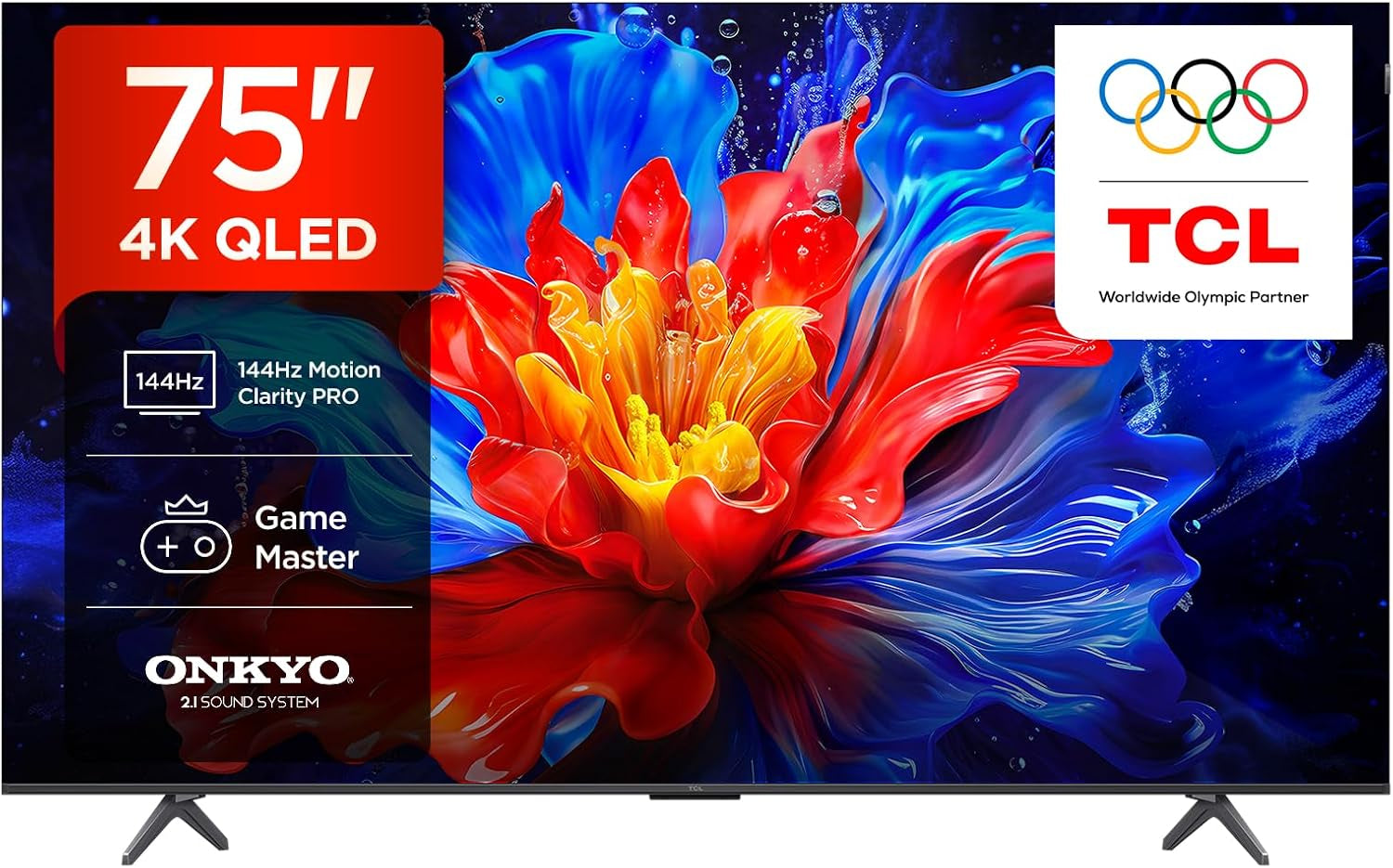 TCL 75P8K - TV QLED 75 (190 Cm) - 4K UHD 3840X2160-144 Hz - Dolby Vision - Google TV - 4Xhdmi 2.1 - Wifi
