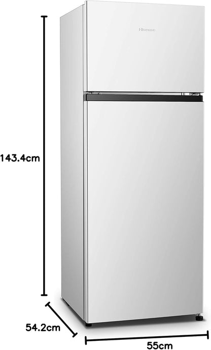 Hisense RT267D4AWF Réfrigérateur - Pose Libre, 206L, LED, 221 Kwh/An2 Portes, Blanc, Classe F