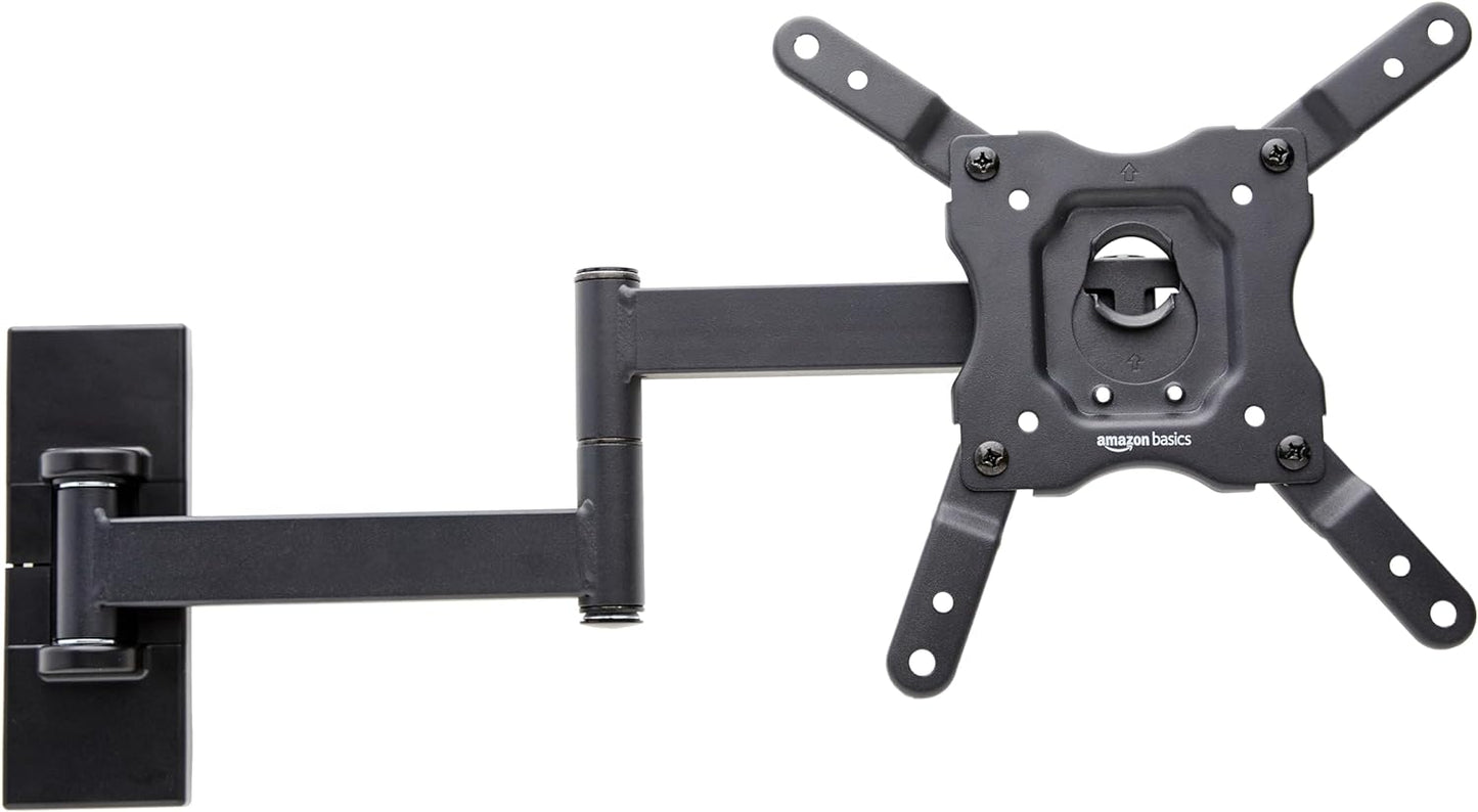 Support Mural Pour Téléviseur, Mouvement Complet, Pivotant Et Inclinable, Pour Téléviseurs Ou Écrans Plats Et Incurvés 12 À 40 Pouces Jusqu’À 36Kg, Support TV, VESA Max. 200X200Mm, Noir