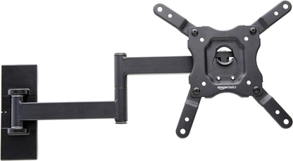 Support Mural Pour Téléviseur, Mouvement Complet, Pivotant Et Inclinable, Pour Téléviseurs Ou Écrans Plats Et Incurvés 12 À 40 Pouces Jusqu’À 36Kg, Support TV, VESA Max. 200X200Mm, Noir