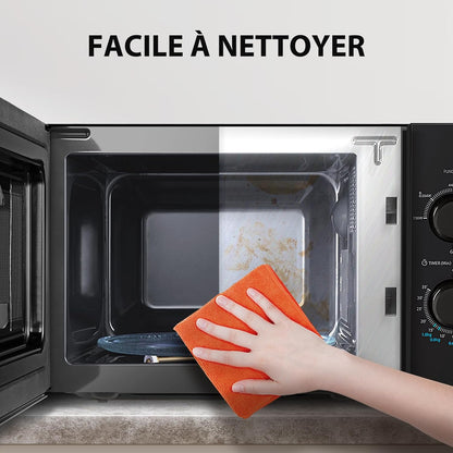 Four À Micro-Ondes 20 L MW2-MG20P(BK), 800W/1000W Grill, Avec Grill Croustillant Et Fonction De Cuisson Combinée, 9 Niveaux De Puissance, Ampoule LED, Dégivrage Facile, Noir