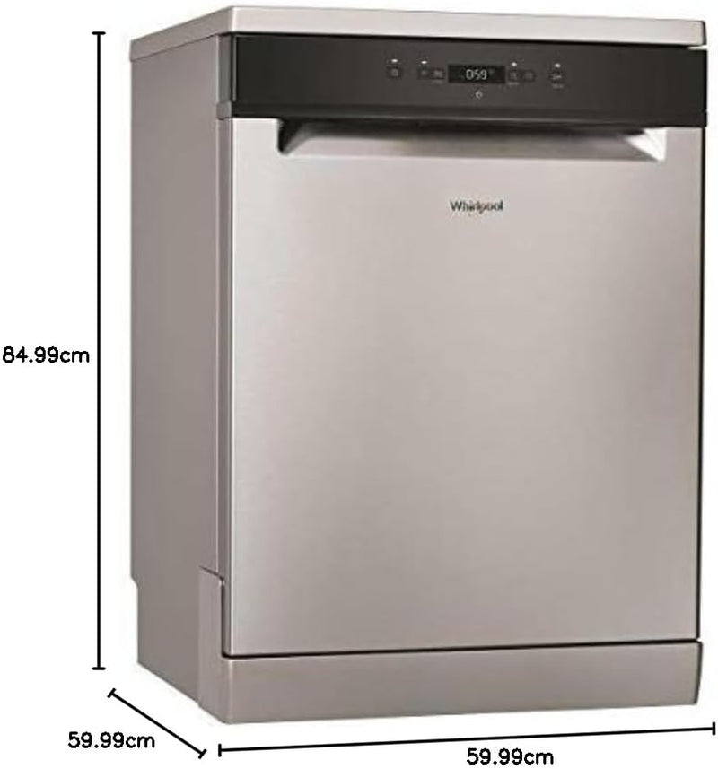 Whirlpool WRFC 3C26 X Lave-Vaisselle Autonome 14 Places A++ - (Acier Inoxydable, Taille Maximum (60 Cm), Noir, Boutons, 1,3 M)
