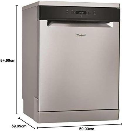 Whirlpool WRFC 3C26 X Lave-Vaisselle Autonome 14 Places A++ - (Acier Inoxydable, Taille Maximum (60 Cm), Noir, Boutons, 1,3 M)