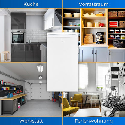 Exquisit KS86-0-090E Kühlschrank, 44,5Cm Breit, 79 L, LED, Weiß
