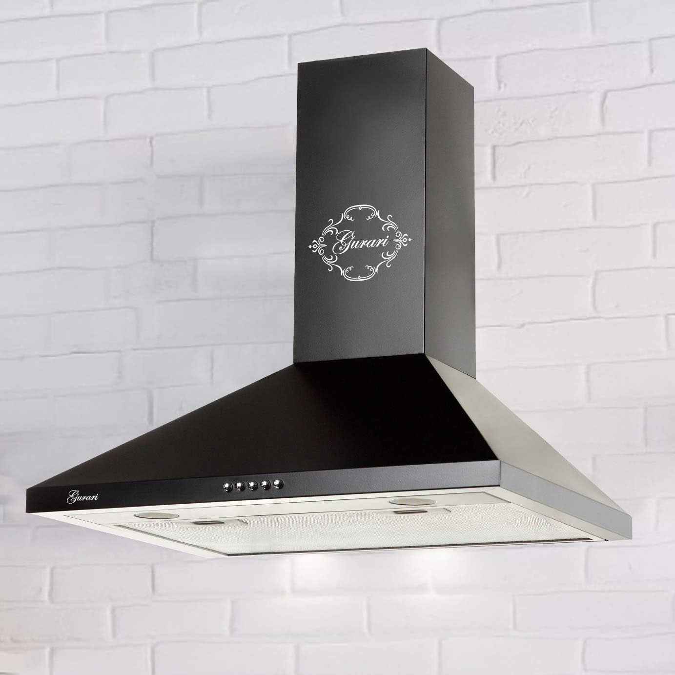 C 147 Hotte Aspirante Murale 50 Cm •1000M³/H•Hotte Murale Luxe Fabricant  • 3 Vitesses •1000M³/H •LED •Hotte Noir •Métal Noir •Recirculation Possible
