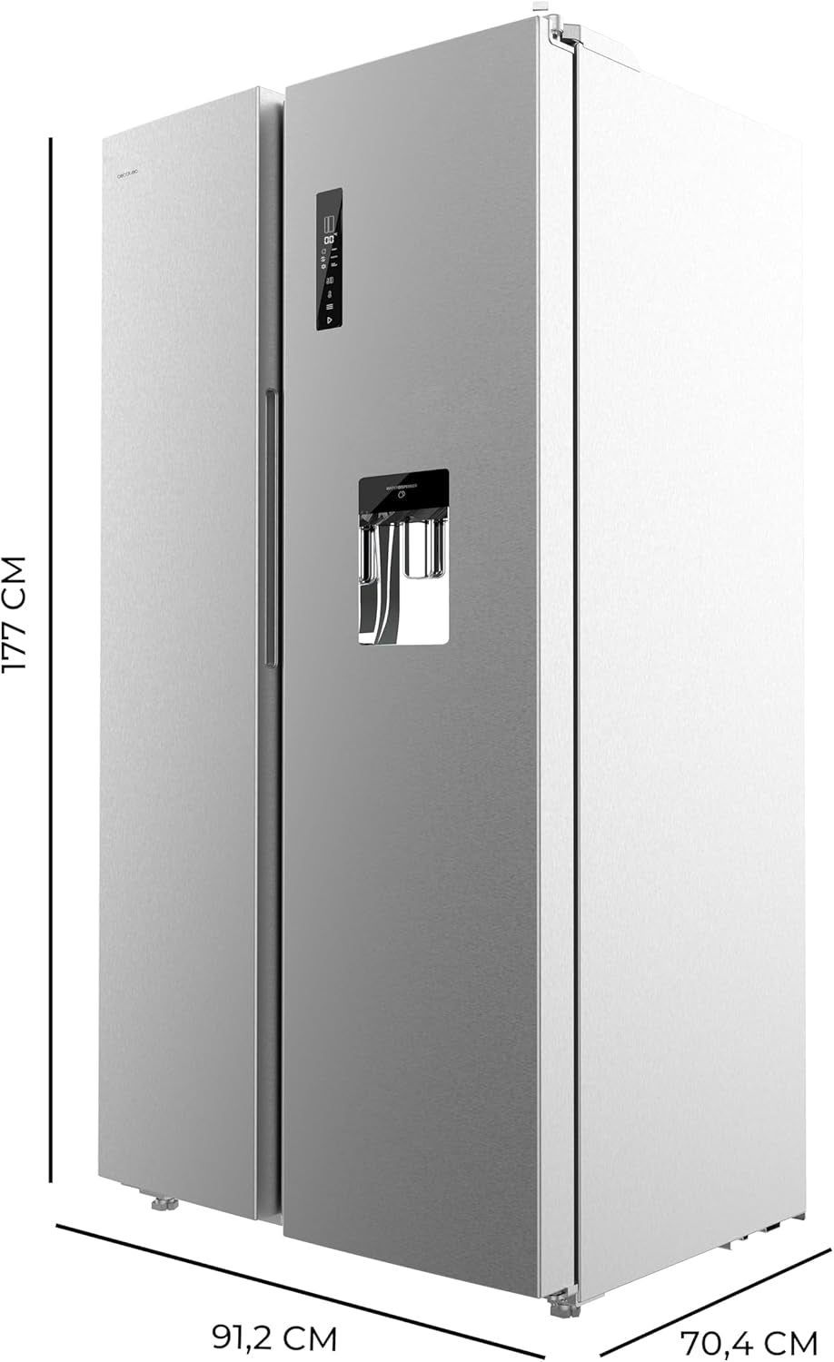 Bolero Refrigerator Coolmarket SBS 559 Inox E. 559 L, 177 Cm X 90 Cm, Class E, Multi Air Flow System, Total No Frost, Motor Inverter Plus.