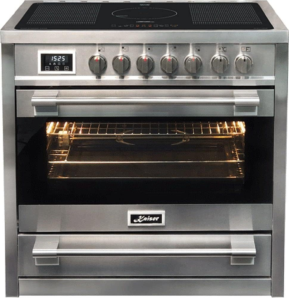 Kaiser HC 93691 IR Cuisinière Électrique 90 Cm Kaiser Empire Avec Plaque À Induction / 5 Zones De Cuisson / 8 Four Électrique Multifonction / Auto-Nettoyage / 115 L