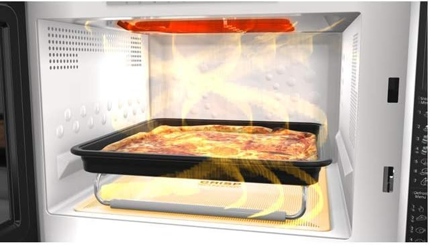 Whirlpool MWF 427 SL Four À Micro-Ondes Extra Space + Grill, 25 Litres, Argent, Avec Steamer, Grille Haute Et Plate Crisp + Poignée, 800 + 1000 W