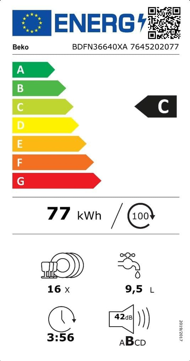 Lave-Vaisselle BEKO BDFN36640XA Acier Inoxydable (60 Cm)