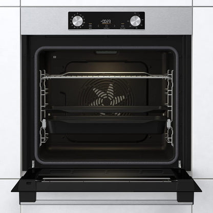 Optibake BPS 6737 E14X Four Encastrable / 77 L/Pyrolyse/Gentleclose & Open/Extrasteam/Air Fry/Mode Pizza 300 °C/Perfectgrill/Tiroirs Télescopiques/Inox