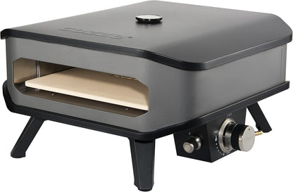 13" Four À Pizza À Gaz Portable Avec Thermomètre Intégré - Cuisson Parfaite, Black