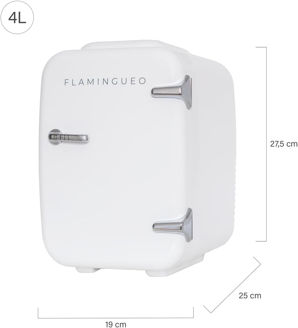 Mini Frigo 4L - Petit Frigo, Mini Frigo De Chambre 12V/220V, Mini Frigo Cosmetique, Fonction Chaud Et Froid, Refrigerateur Petit, Frigo Bar