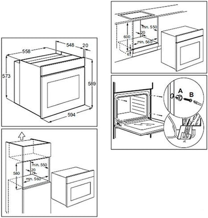 FR53X Four Électrique 70 L 70 L Argent Rotatif Partie Supérieure Avant