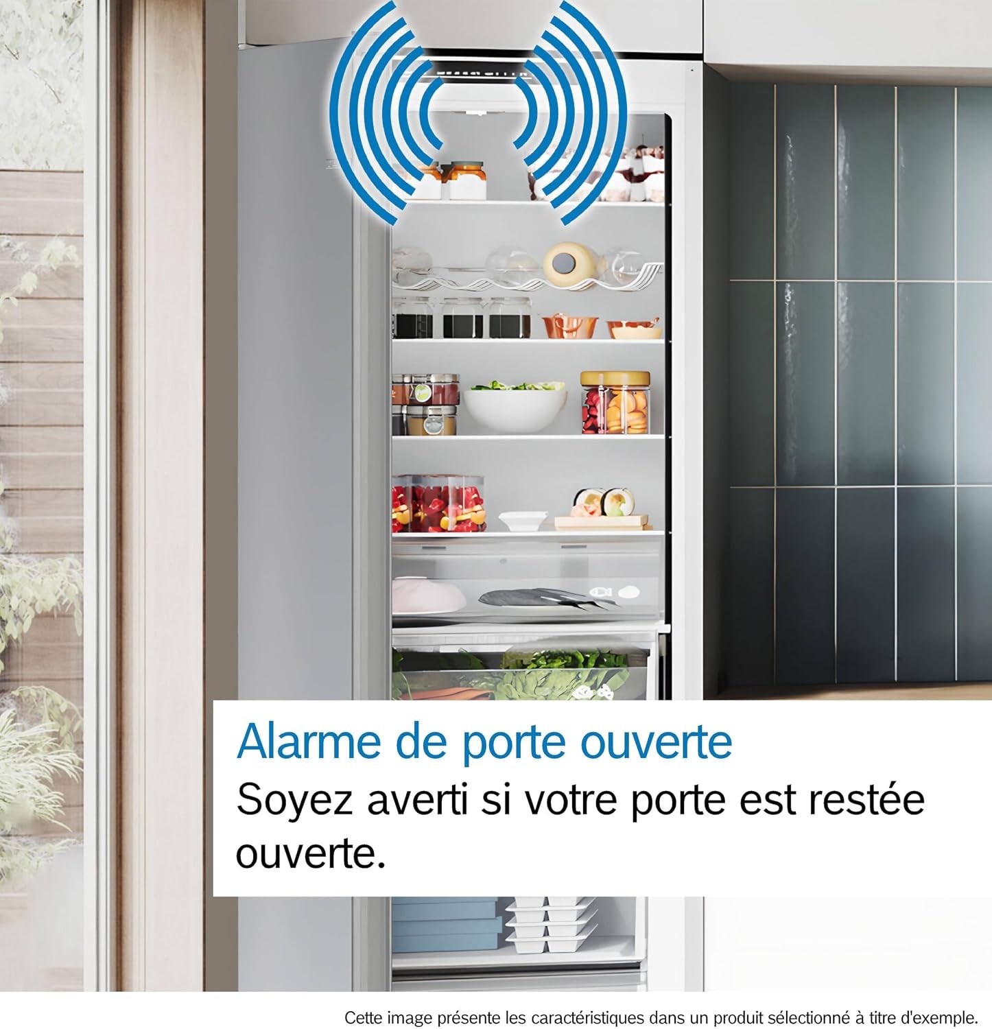Bosch KIV86VSE0 Série 4 - Réfrigérateur Combiné, Encastrable, Éclairage LED | 177.2 X 54.1 Cm, 183 L, Vitafresh, Cool Airflow, Alarme Porte Ouverte, 30-35 Db