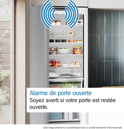 Bosch KIV86VSE0 Série 4 - Réfrigérateur Combiné, Encastrable, Éclairage LED | 177.2 X 54.1 Cm, 183 L, Vitafresh, Cool Airflow, Alarme Porte Ouverte, 30-35 Db