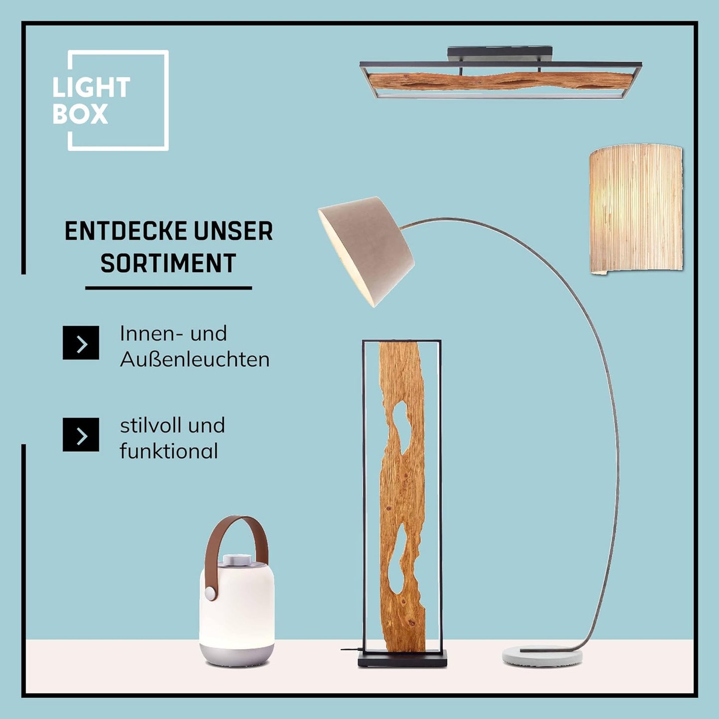 Deckenlampe Landhaus-Stil, Dimmbar, Holzoptik, Lampe | Plafonnier LED, 100X14X30 Cm, 6600 Lm 3000 K, Métal/Bois/Plastique