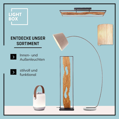 Deckenlampe Landhaus-Stil, Dimmbar, Holzoptik, Lampe | Plafonnier LED, 100X14X30 Cm, 6600 Lm 3000 K, Métal/Bois/Plastique