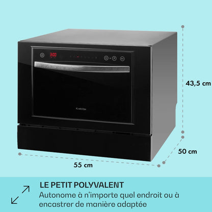 Mini Lave-Vaisselle De Table Compact De 6 Couvert, Silencieux, 7 Programmes De Lavage, Portable, Facile À Installer Pour Maison, Bureau