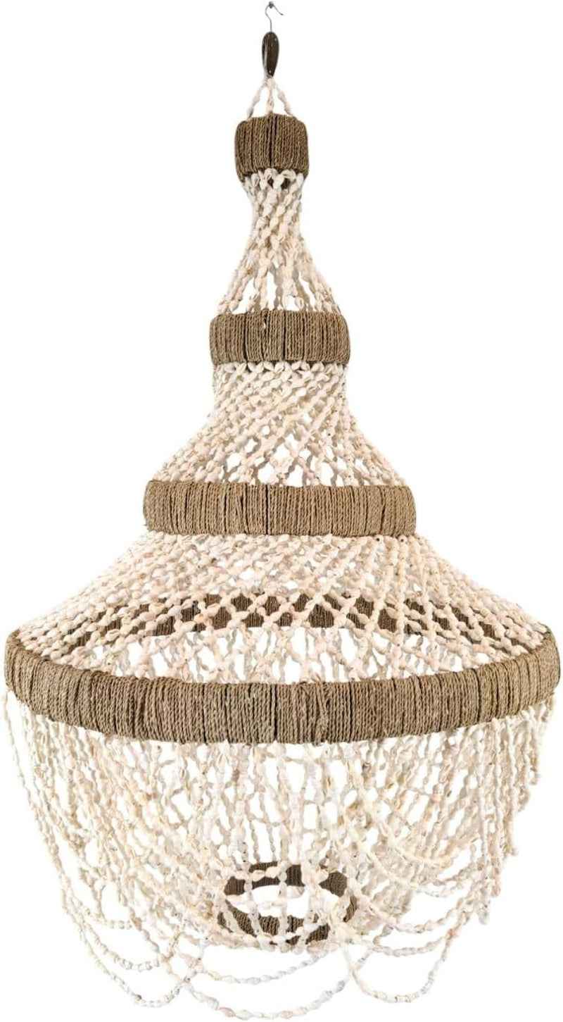Lustre Balinais "Mareva" En Coquillages Naturels ⌀40Cm