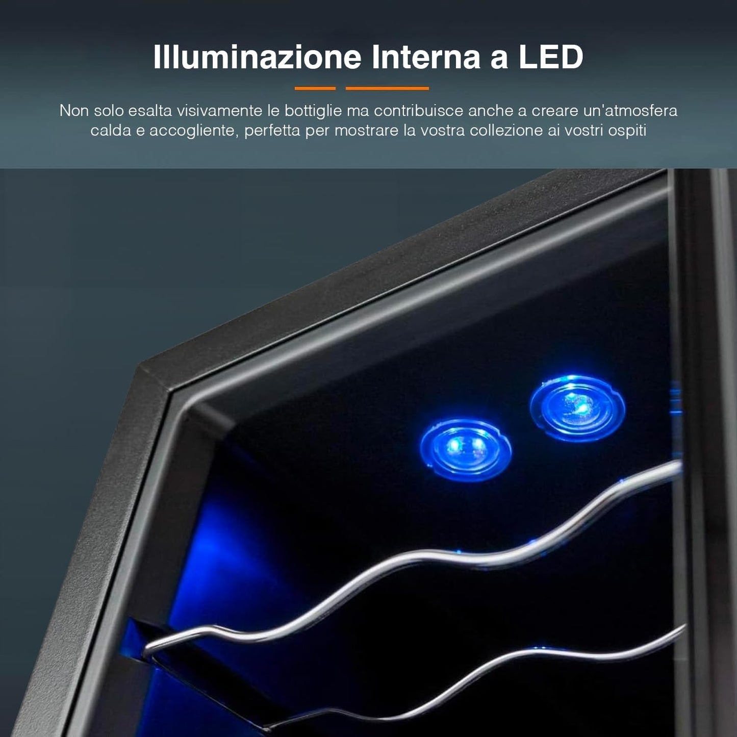 Wintem Cave À Vin Avec Réglage De La Température 5-18°C - Mini Réfrigérateur Bar Pour 24 Bouteilles | Wooler, Élégant Design Moderne, Écran LED Et Écran Tactile