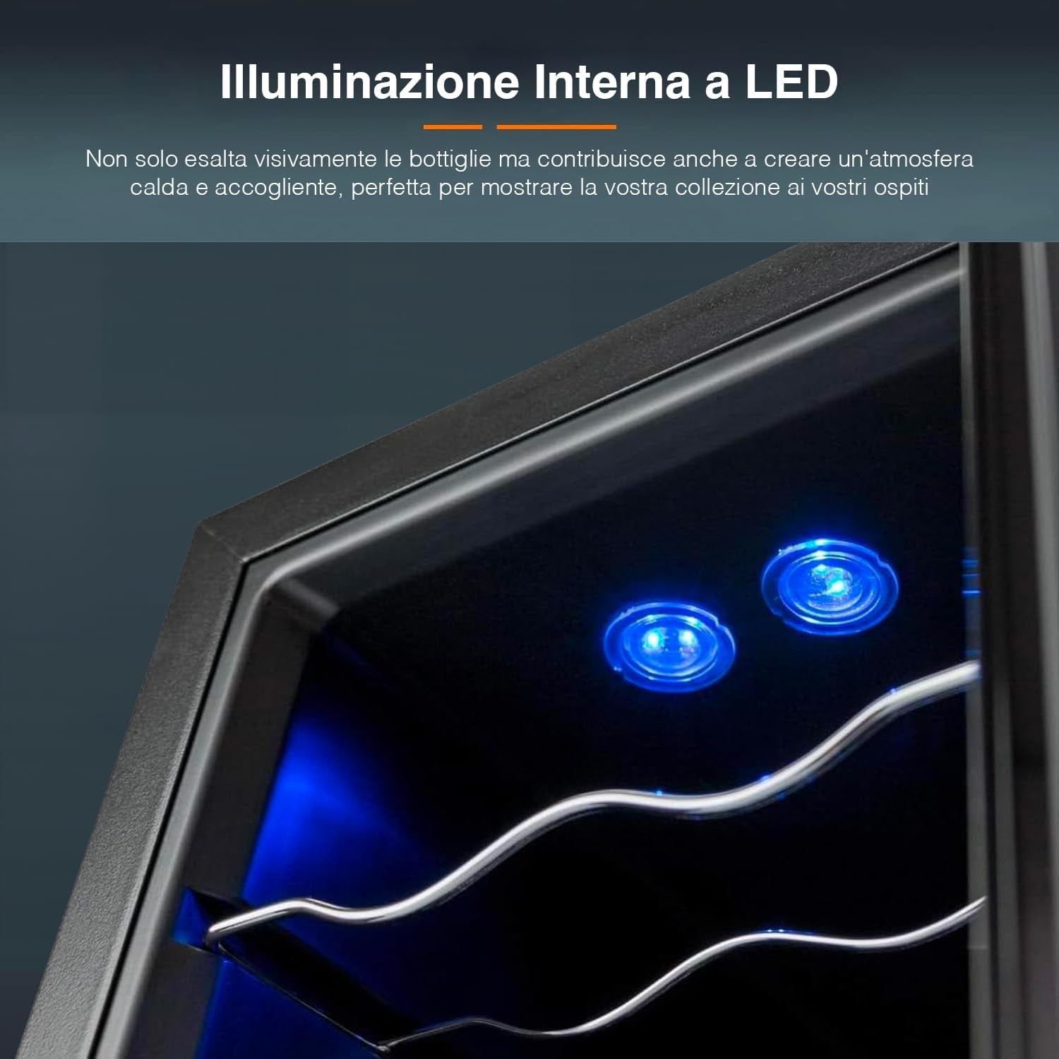 Wintem Cave À Vin Avec Réglage De La Température 5-18°C - Mini Réfrigérateur Bar Pour 24 Bouteilles | Wooler, Élégant Design Moderne, Écran LED Et Écran Tactile