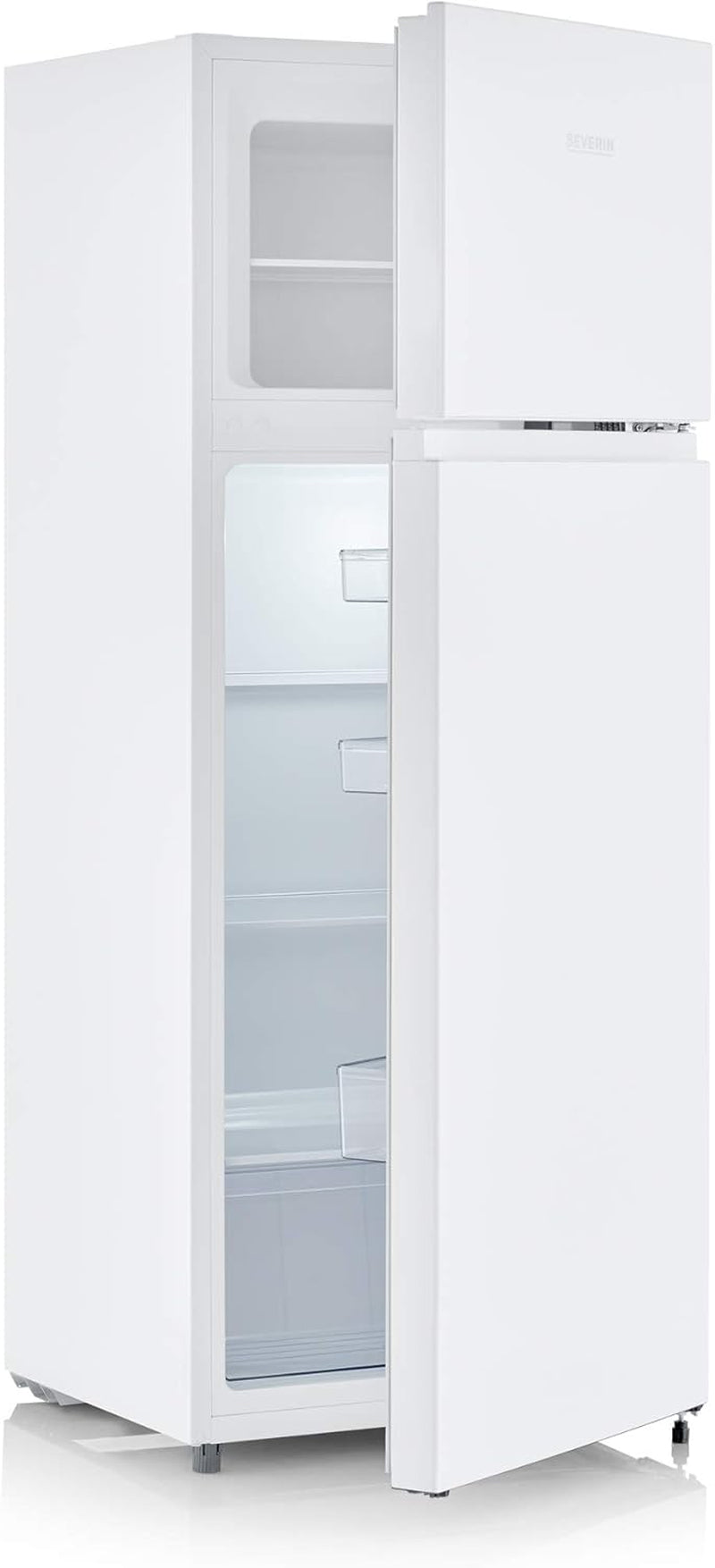 Réfrigérateur Congélateur 2 Portes, Pose Libre, Longueur 55 Cm, 206 Litres, Classe E, Veggibox Incluse, Blanc, DT 8760