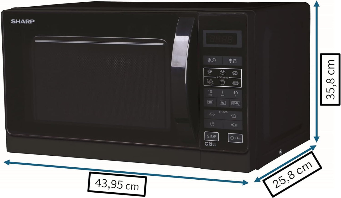 Micro-Ondes 2 En 1 Avec Grill R642BKW, 20 L, Noir