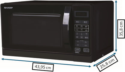 Micro-Ondes 2 En 1 Avec Grill R642BKW, 20 L, Noir