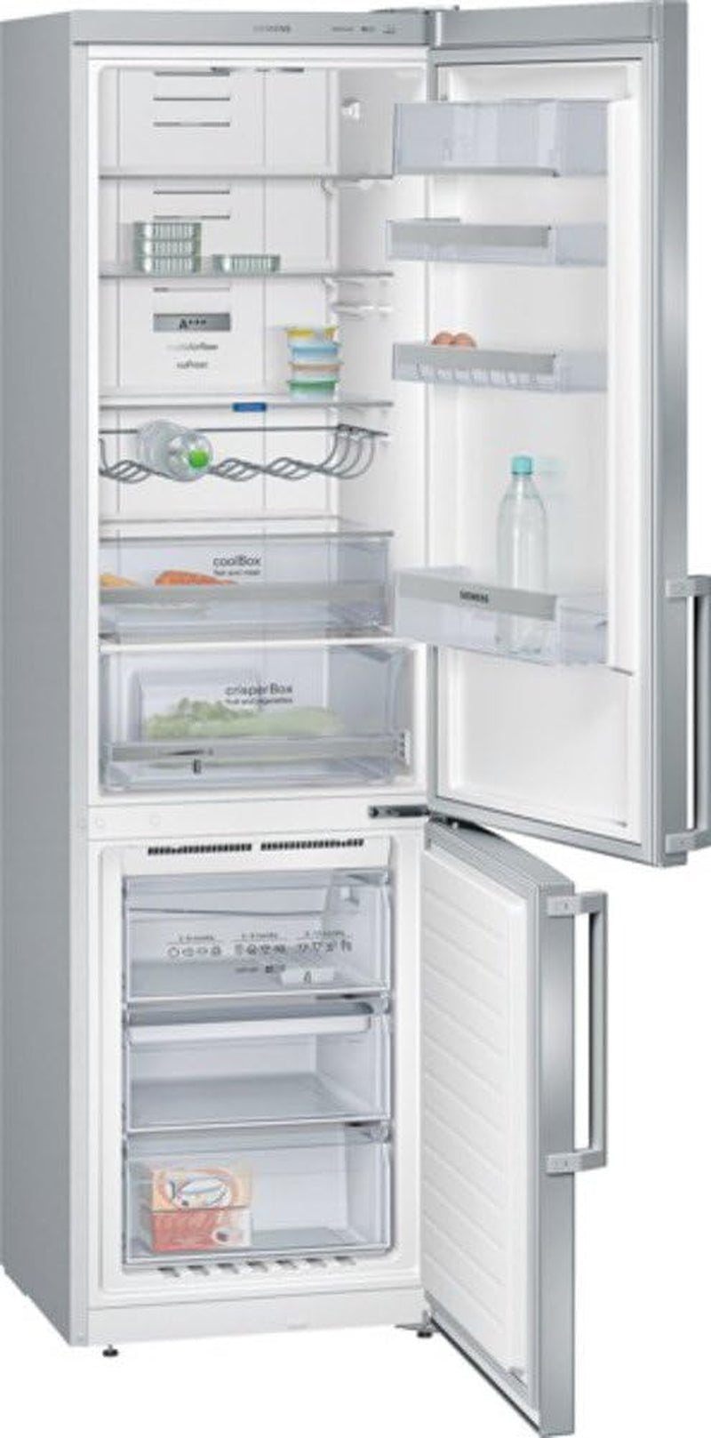 Iq500 KG39NXI42 Réfrigérateur/Congélateur/A+++ / Partie Réfrigérateur : 269 L/Partie Congélateur : 86 L/Acier Inoxydable/Freshsense/Nofrost/Bottlerack
