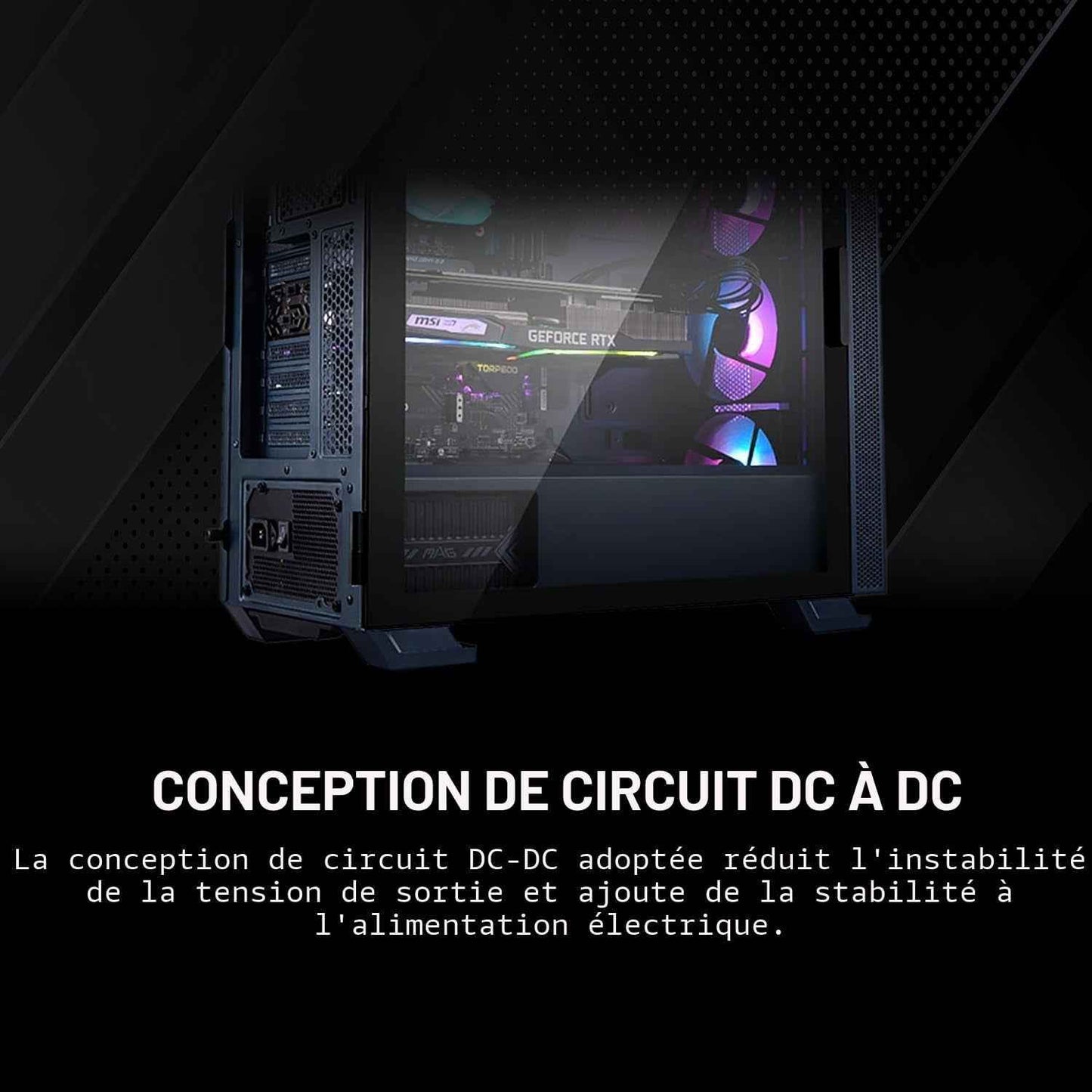 MSI MAG A650BN Alimentation ATX, 80 plus Bronze | 650W, Rail Unique 12V, Circuit DC Vers DC, Ventilateur 120Mm, Garantie 5 Ans