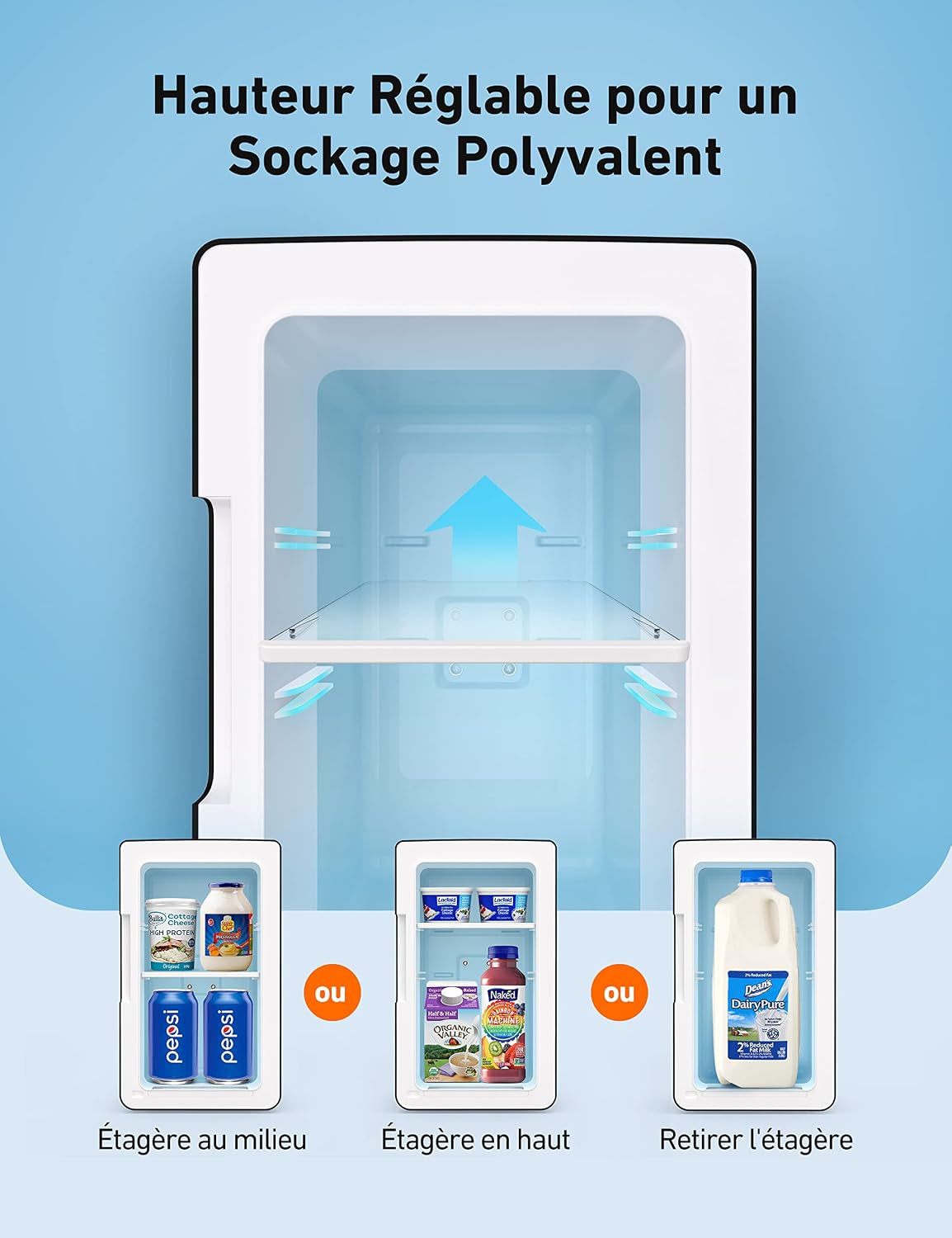 Mini Frigo De Chambre Capacité 6L, Réfrigérateur Voiture 12V 220V | 8 Canettes 355Ml, Silencieux Petit Frigo Cosmetique, Fonction Chaud/Froid, Pour Domestique Voiture, Cadeau Femme Homme, Gris