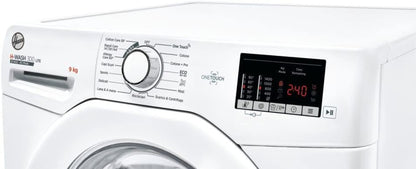 H3W 492DE-11 H-WASH 300 LITE Machine À Laver 9 Kg, 1400 Tours, Connectivité NFC, Charge Avant, Libre Installation, 60 X 52 X 85 Cm, Blanc, Classe D