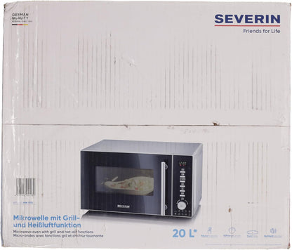 Four À Micro-Ondes 20 L, 1 350 W, Avec Fonction Gril Et Chaleur Tournante, Avec 10 Niveaux De Puissance, Minuteur 95 Min, Plateau Tournant, Noir/Inox, MW 7773