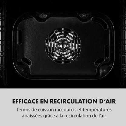 Kalahari - Four Encastrable, Électrique, Volume 68L, Classe D'Efficacité Énergétique A, 59,5 Cm, Plage De Température : 50-250°C, 7 Fonctions, 5 Inserts, Sécurité Enfant - Noir Cosmos